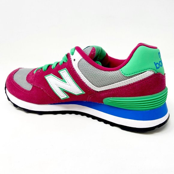 New Balance 574 Classic Red Green Womens Size 7 Casual Sneakers WL574CPV - Picture 3 of 5